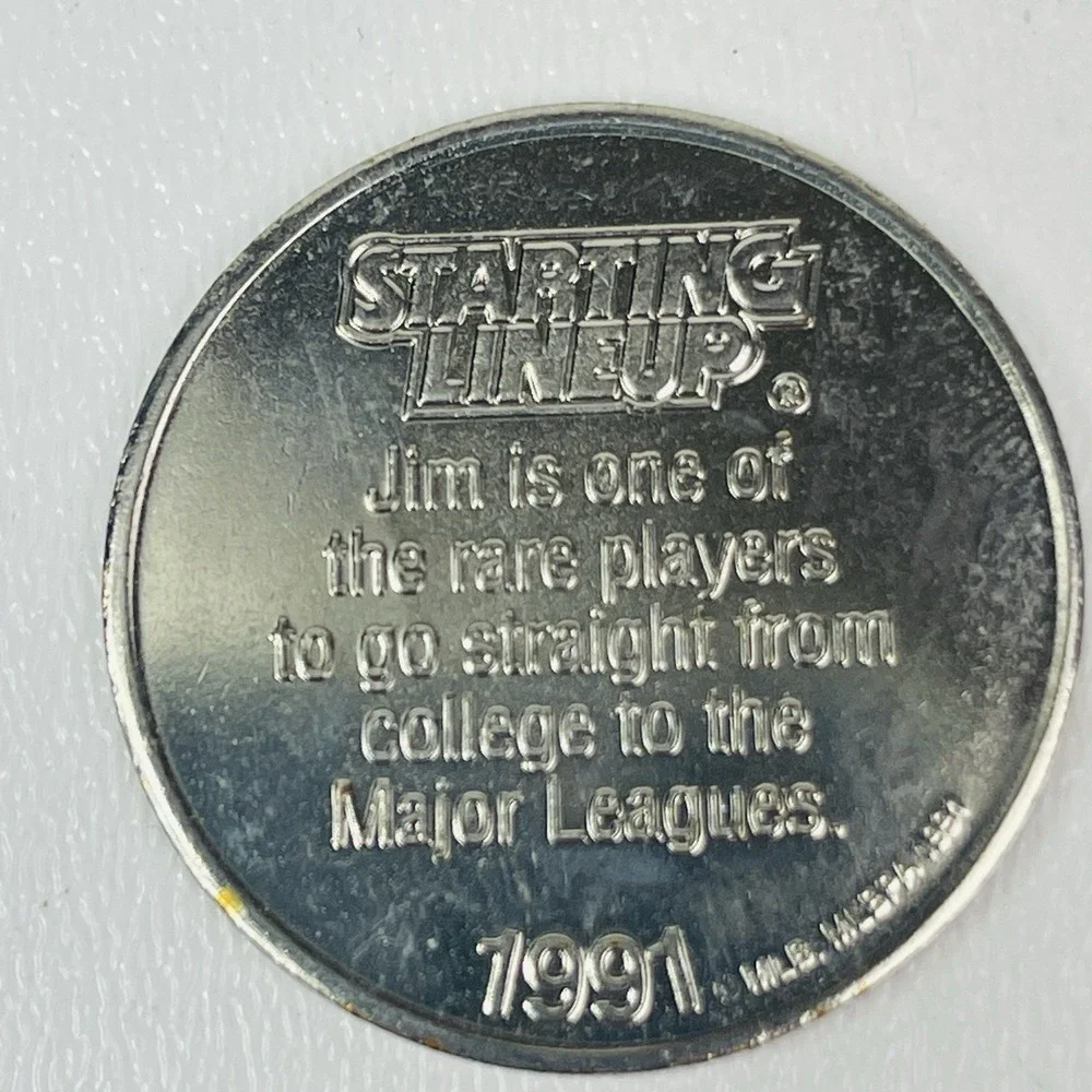 Starting Lineup 1991 Jim Abbott Major League Metal Token Baseball Collectors